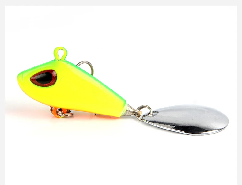 Рыбацкая длинная съемка 3D глаза металлический воблер блесна 16 г/5,5 см Тонущая Вибрация искусственная наживка Vibe для окуня щуки окуня