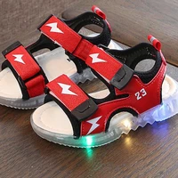 unisex led light up sandals children lightweight breathable shoes girls non slip luminous shoe glowing casual sandals