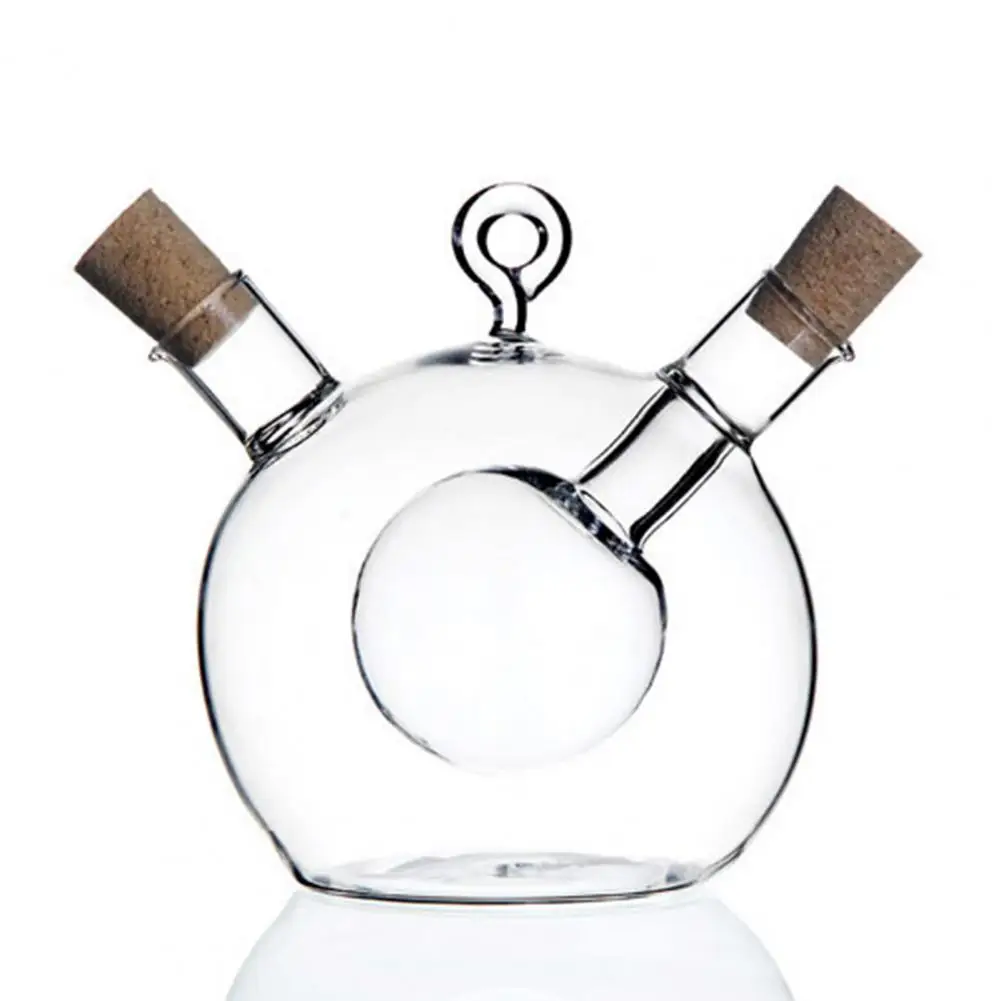 

HOT SALES!!! Anti-leak Oil Pot Glass Condiment Bottle Cruet Bottles Double Pourer Spout Stoppers for Cooking Wholesale Dropshipp