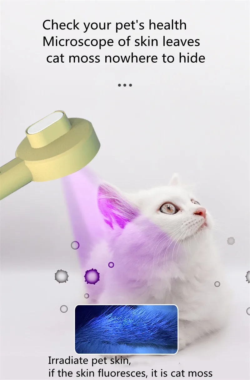 

Multi-color Pet Supplies Cat Comb To Remove Floating Hair Sterilization Hair Ultraviolet Sterilization Massage Needle Comb