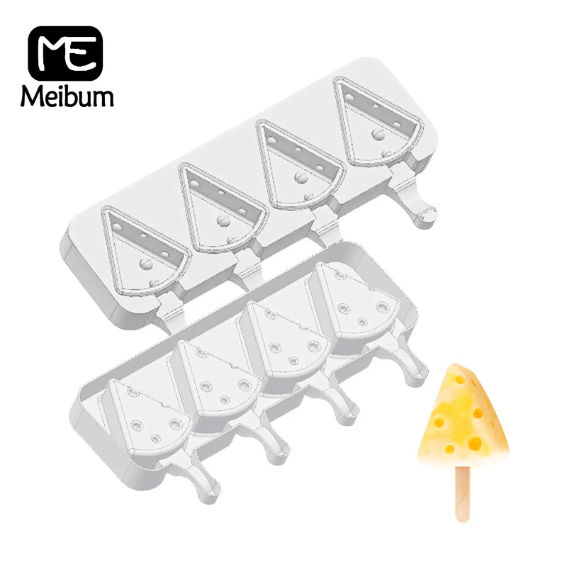 Форма для мороженого Meibum в форме сыра 4 полости силиконовые формы Фруктового