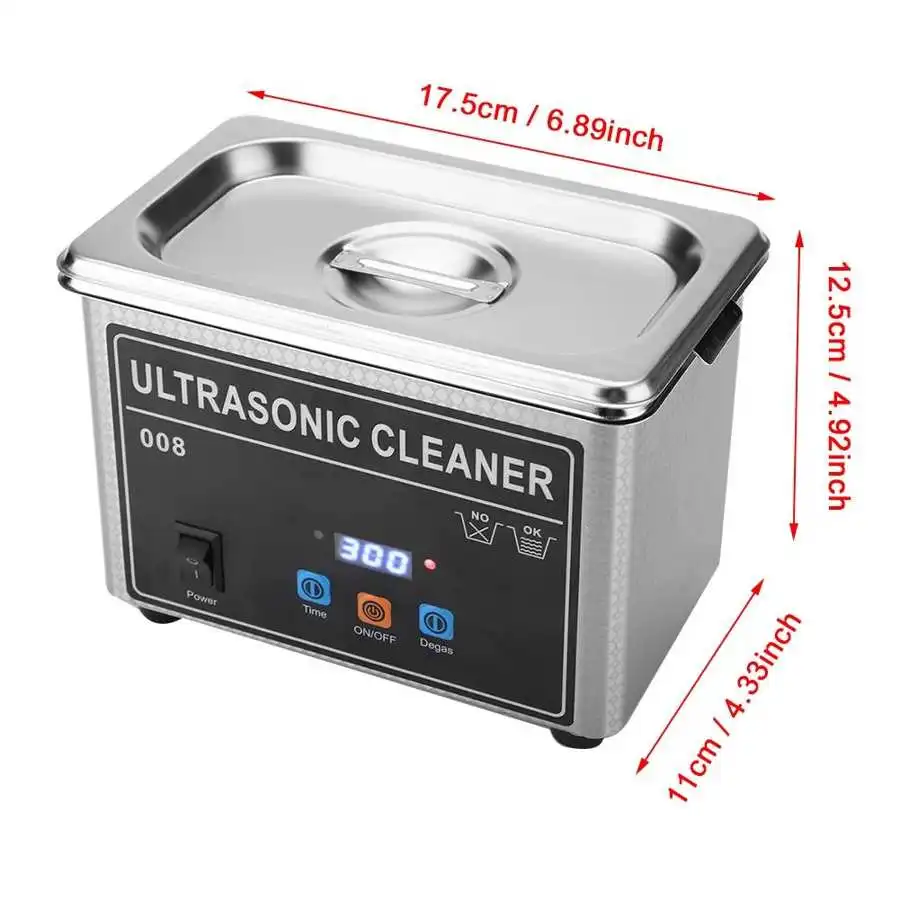 

35W Digital Ultrasonic Cleaning Machine for Jewelry Watch Glasses False Teeth Time Control Sonic Cleaner