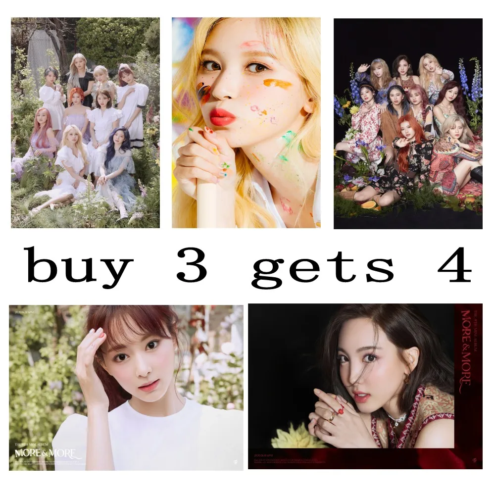 K-POP 2020 двойной новый альбом больше и плакатов настенные наклейки с белым