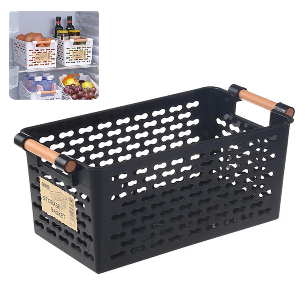 

Plastic Desktop Storage Basket Rectangular Bathroom Storage Box Portable Bath Basket Kitchen Debris Multifunction Baskets