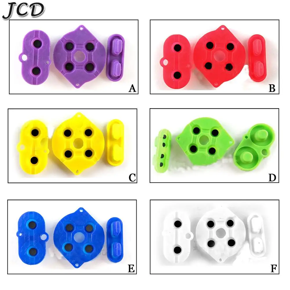 

JCD 10sets Colors rubber conductive button A-B d-pad For Game Boy Color GBC shell housing silicon start select keypad
