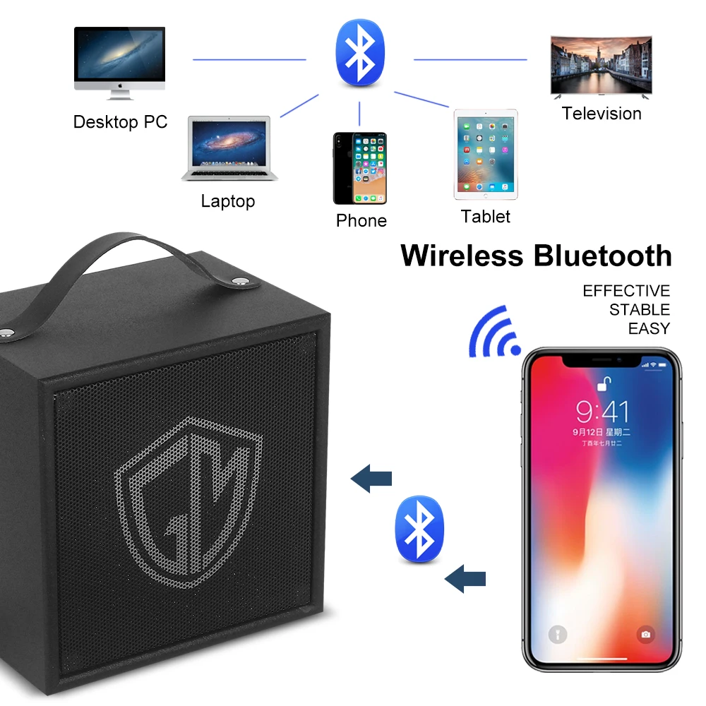 G MARK LIVE Беспроводной звуковая панель караоке Динамик С микрофоном Bluetooth сабвуфер