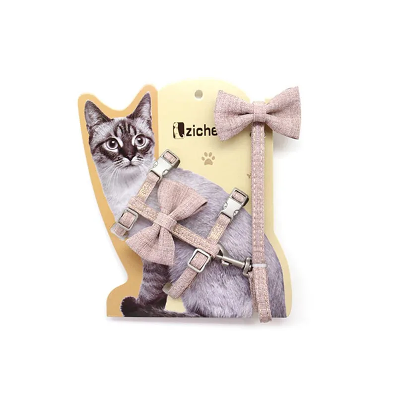 Роскошные милые повязки и поводки для кошек с бантиком Маленькие Средние котят