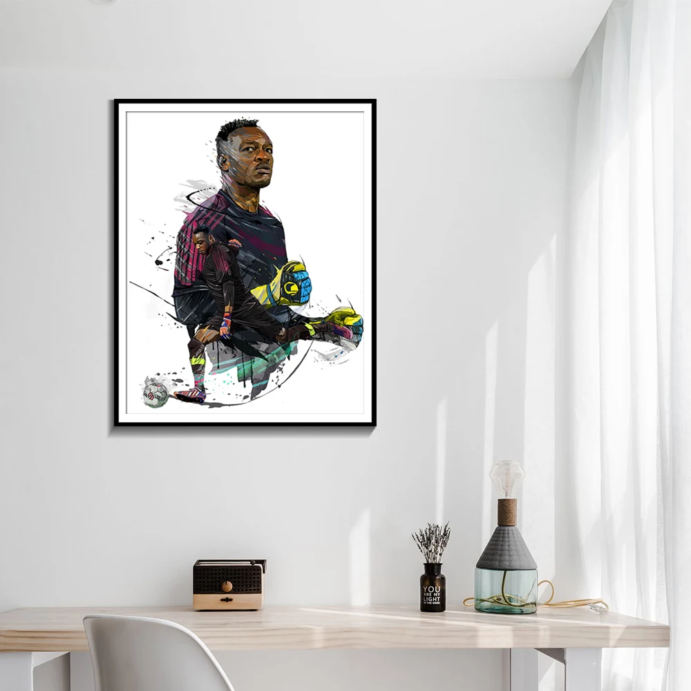 Steve Mandanda современное искусство, принт домашние настенные декоративные плакаты и принты олимпийка де Марсель настенная живопись на холсте