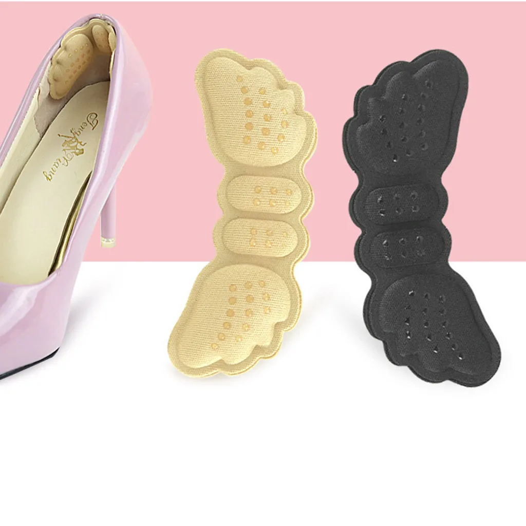 2шт губка бабочки 4d анти истирание невидимая наклейка пятки стельки наклейки для