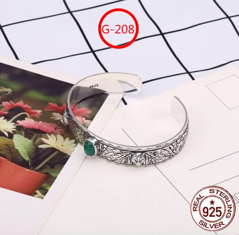 

G208 S925 Sterling Silver Bracelet New Brand Trend Couple Tiger Letter Personality Fashion Style Simple Style Gift Hot Sale