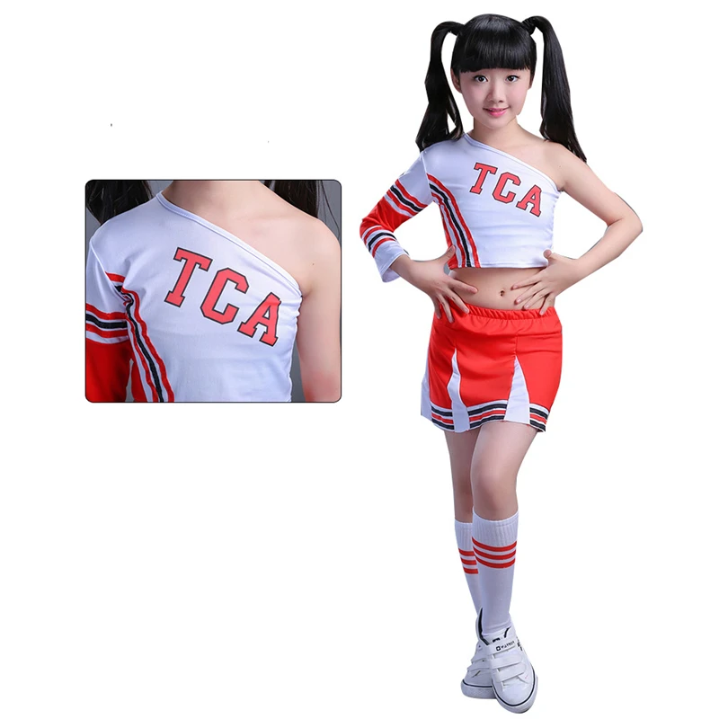 Girl set Школьная форма для детей, костюм черлидеров для танцев, гимнастический бальный костюм для маленьких девочек и мальчиков, костюм для занятий Баскетболом, детский костюм для соревнований - Цвет: Girl set