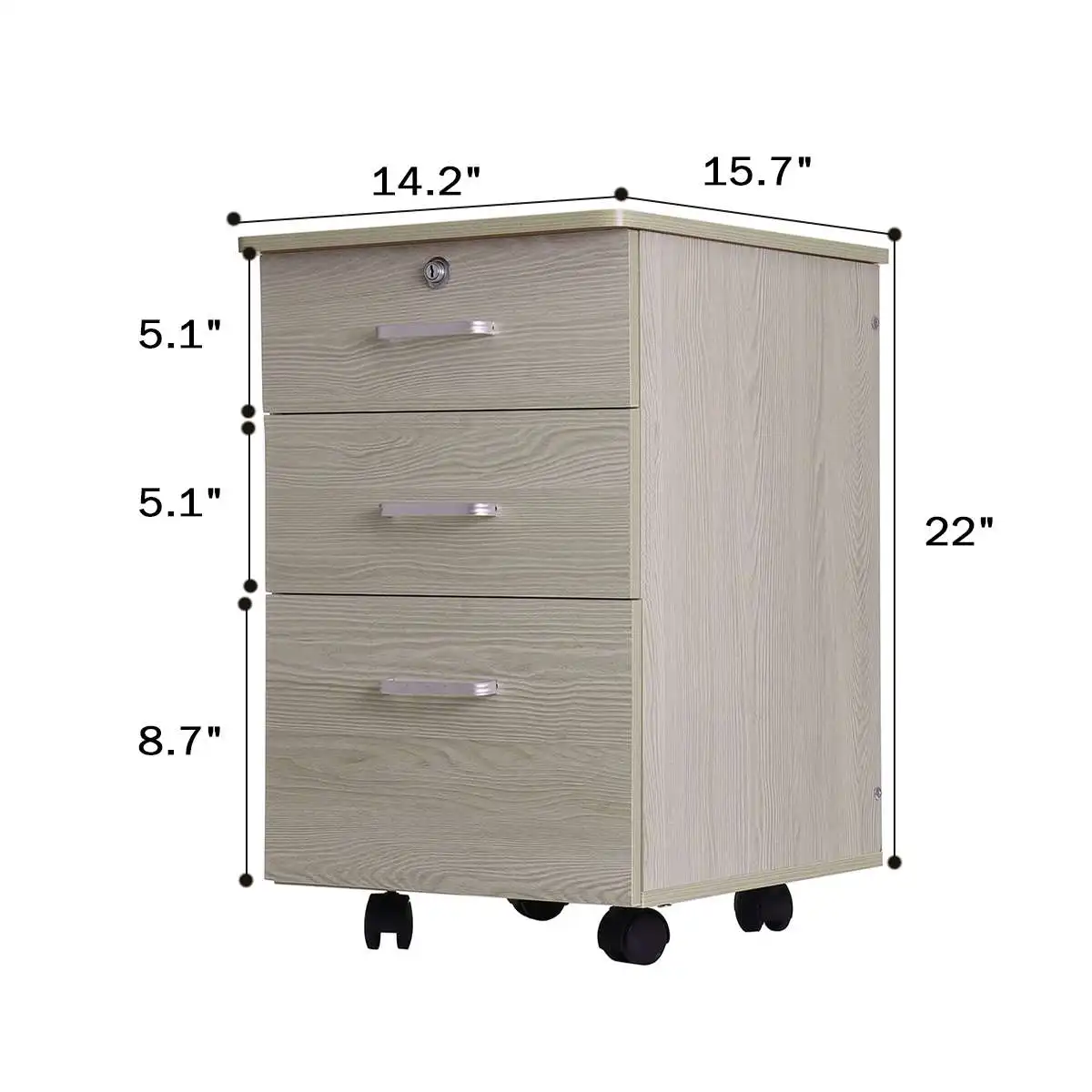 

Wooden Filing Cabinet Office Furniture Bedroom Living Room Cabinet with 3 Drawers Office Cabinet File Cabinet Home Organizer