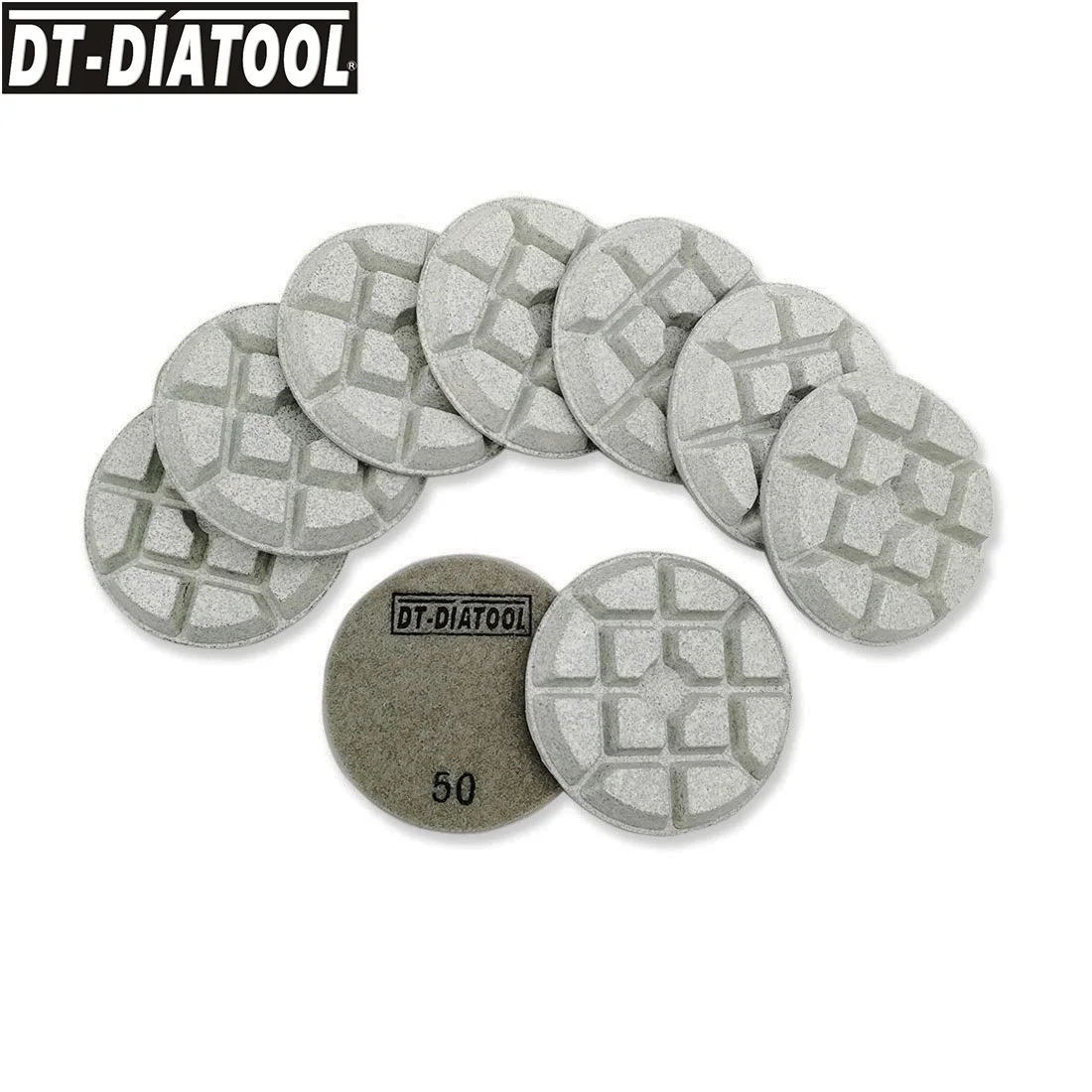 

DT-DIATOOL 9pcs/set Dia 3inch/80mm Diamond Resin Bond Concrete Polishing Pads Sanding Discs For Concrete Terrazzo Cement