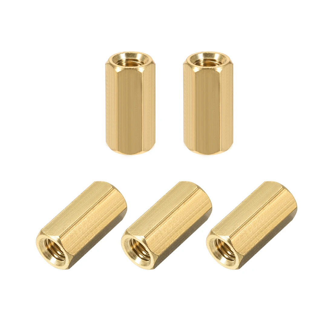 

uxcell 5Pcs M5/6 Female to Female Hex Brass Spacer Standoff for the industries of Communication Office Equipment Electronics