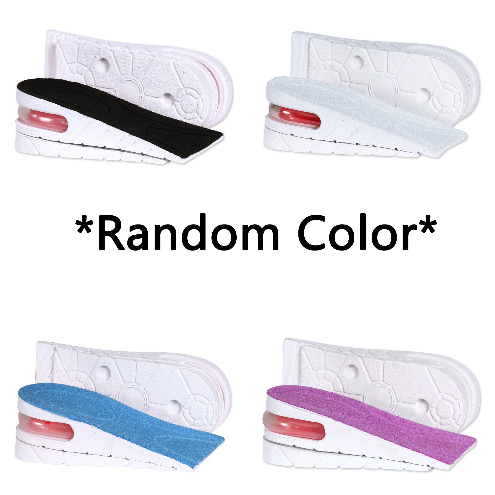 1 Pair Random Color 3ANGNI 1 пара разных цветов, воздушная подушка, увеличивающая рост, стелька из ПВХ, регулируемая высота подъема, стелька для обуви для женщин и мужчин, вставка - Цвет: 1 Pair Random Color