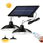 Подвесной светильник с разделением на солнечной батарее, уличная люстра с дистанционным ИК управлением, водонепроницаемый ретро светильник с абажуром, светильник для двора, сада, s