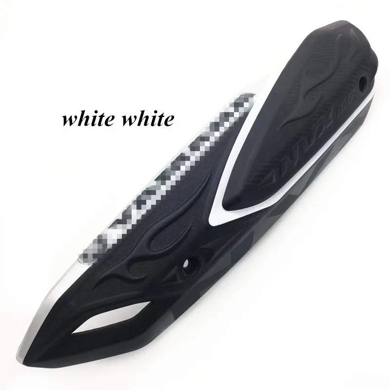 big white white Модифицированный мотоцикл NVX aerox выхлопной модифицированный глушитель труба крышка оболочки щит крышка для yamaha NVX155 DGR155 L155 - Цвет: big white white