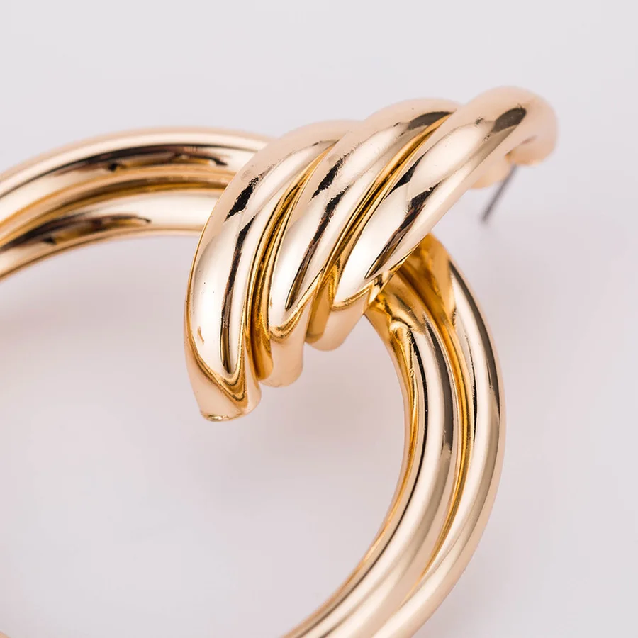 2019 Bohemia Style Exaggeration Round Metal Alloy Big Drop Earrings for Girl Women Fashion Jewelry Accessories Gift | Украшения и