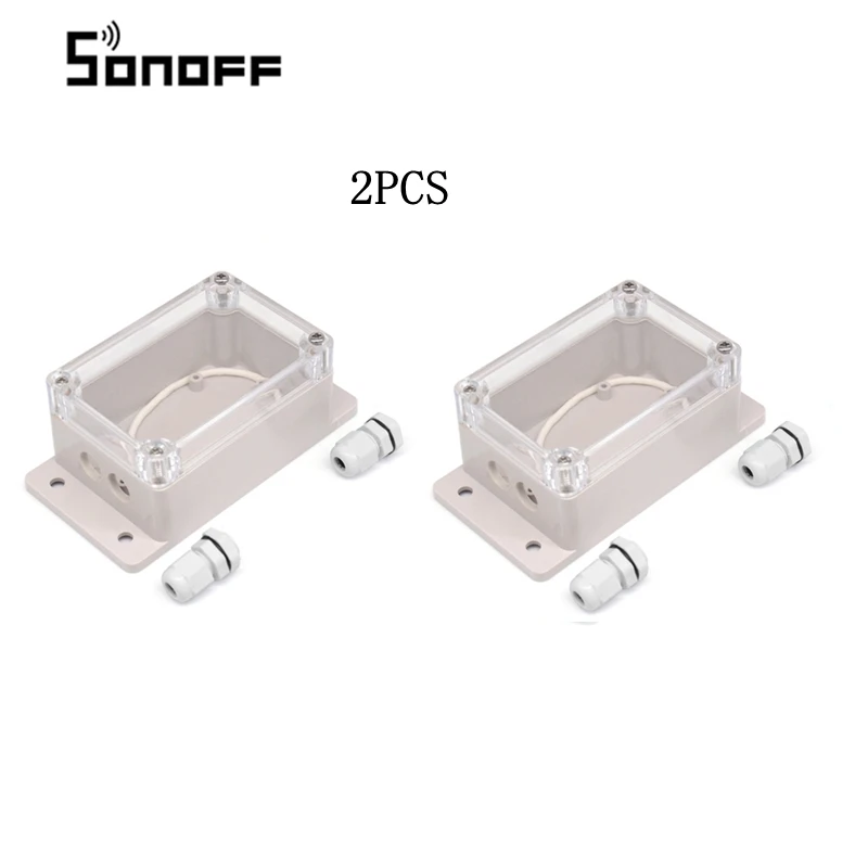 2PCS SONOFF 10 шт. IP66 Водонепроницаемая Крышка Распределительной Коробки корпус водонепроницаемый корпус Поддержка Sonoff Basic/RF/Dual/Pow умный дом - Комплект: 2PCS