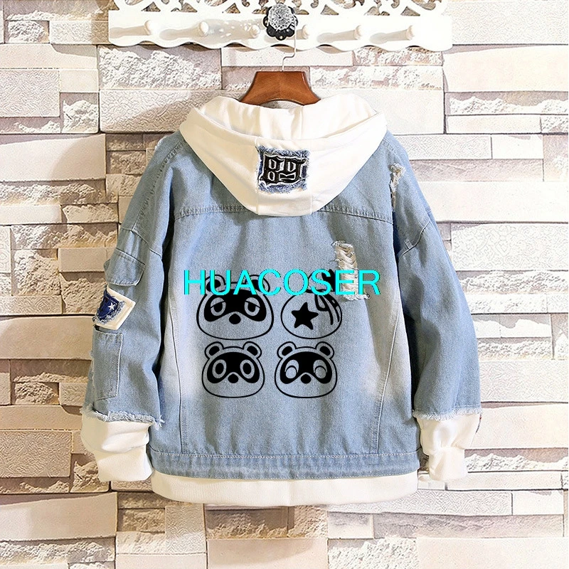 Джинсовая куртка для костюмированной игры Tom Nook с изображением животных: новые