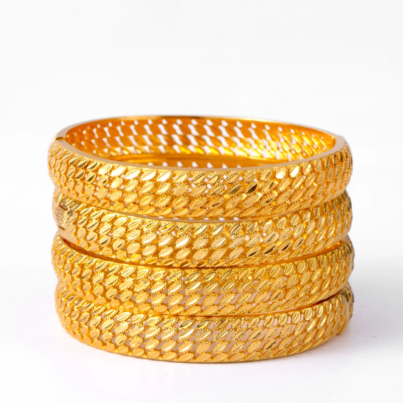 4 шт./лот арабское свадебное Ювелирные Браслеты dubai ювелирных изделий для женщин