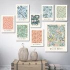 Красочные цветочные листья Вильям Моррис абстрактные принты и плакаты настенная живопись на холсте настенные картины для декора гостиной