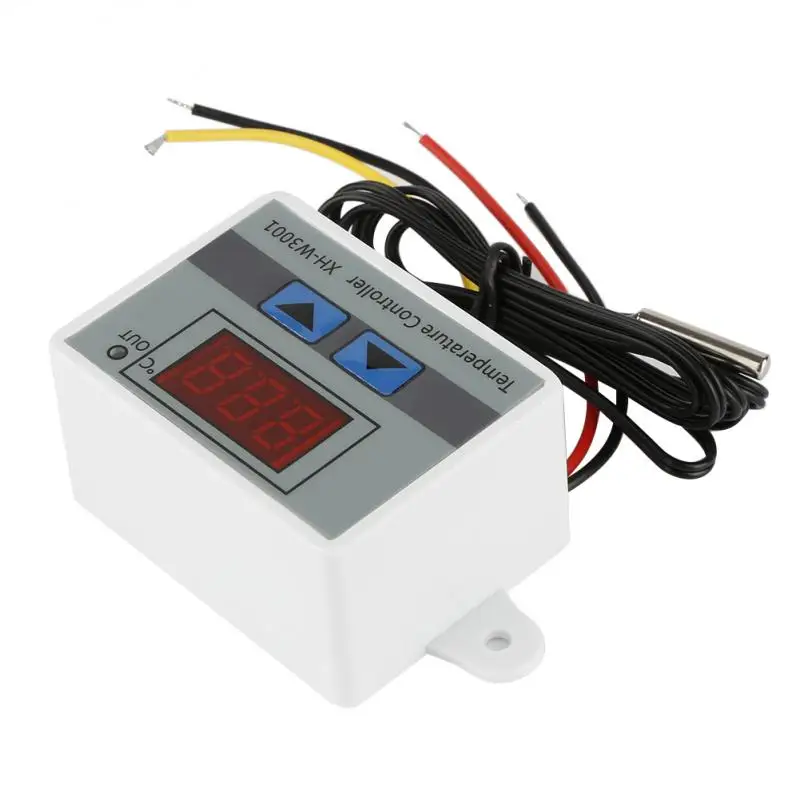 

220V LED Digital Temperature Controller W3001 10A Thermostat Control System Switch Probe Heating Cooling Control Instrument
