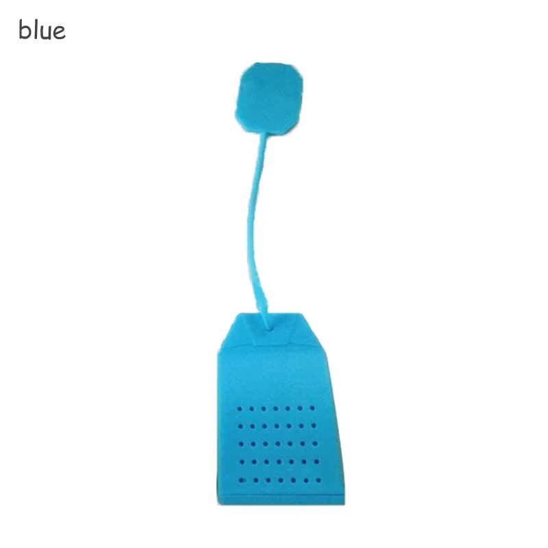 Blue Фильтры, ароматизированные травяные чайные принадлежности, чайные заварники, пищевого качества, силиконовые чайные пакетики, ситечки для чая, кухонные инструменты для дома - Color: Blue