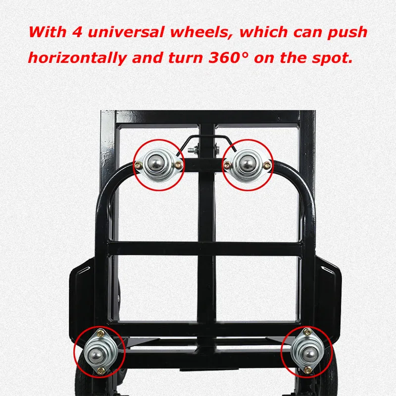 Новая портативная тележка для перевозки грузов с возможностью подъема по ступеням, складная, с ручкой для переноски и универсальными колесами для багажа, размером 114 см (Д) * 16,5 см (Ш).