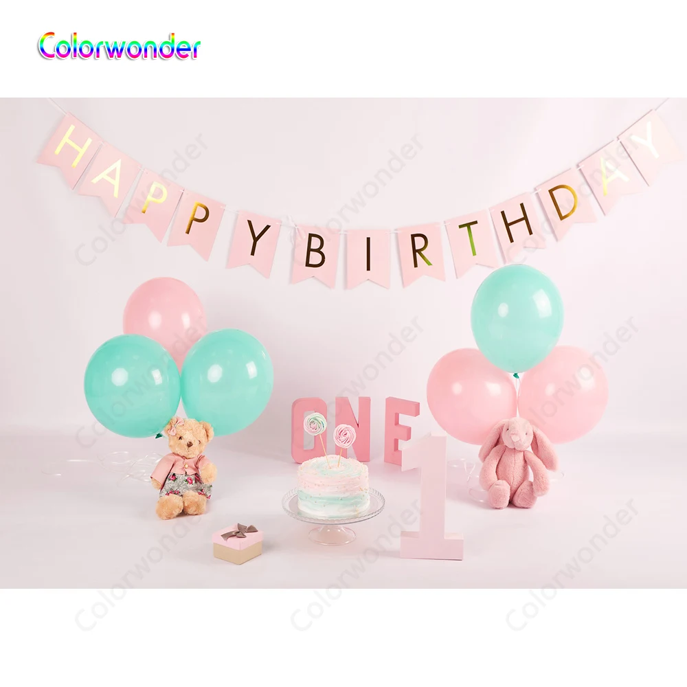

Фон для фотосъемки с воздушными шарами для вечеринки в честь Дня Рождения Девочки