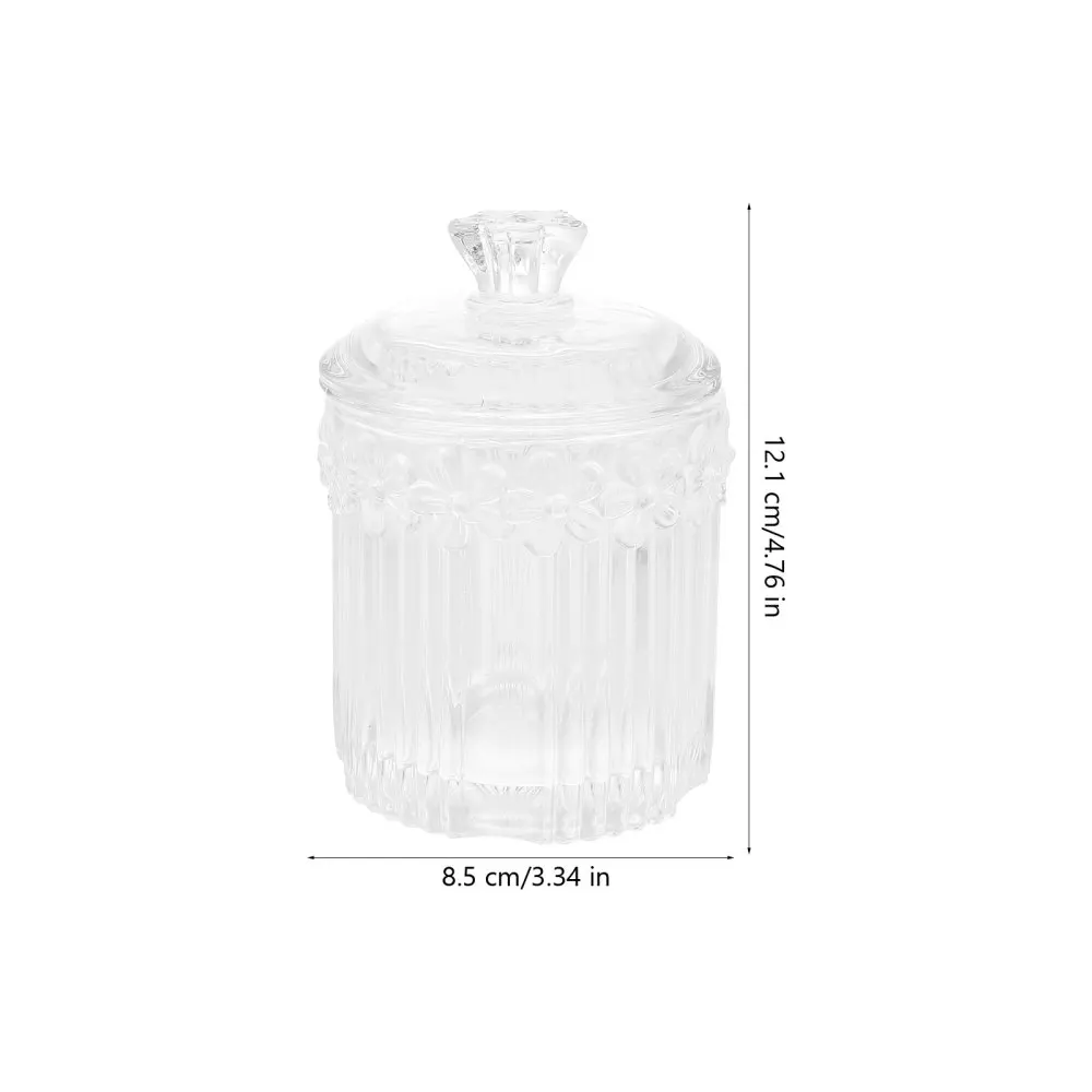 

1Pc Jewelry Storage Box Decorative Earring Bottle Embossment Glass Bottle