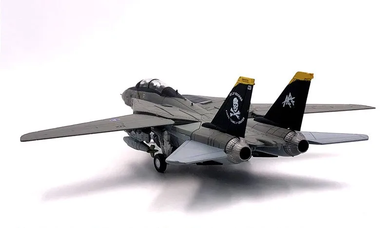 Wltk US Navy Grumman F-14A Tomcat Jolly Rogers Fighter 1/100 Diecast Model |