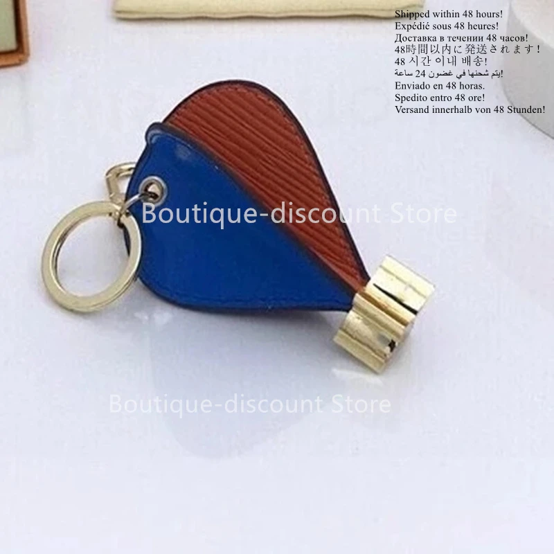 

New Lady Luxury Colored Leather Hot Air Ball Keychain In The Air Fashion Letter Name Car Keychains Bag Decoration Accessories