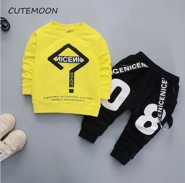 CUTEMOON/комплекты для малышей Сезон весна-осень Комплекты одежды маленьких