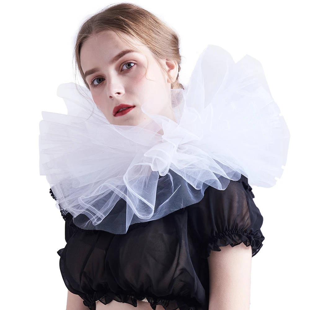 Воротник клоун винтажный шифоновый воротник съемные воротники|white collar|collar whitecollar