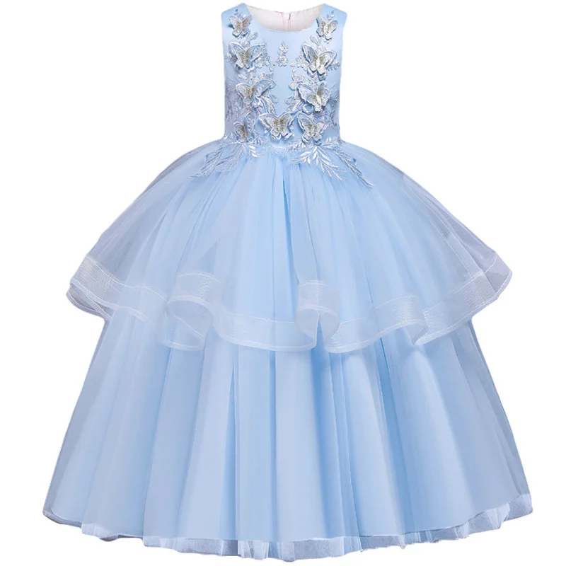 Платье с цветами для маленьких девочек элегантное детское платье принцессы на