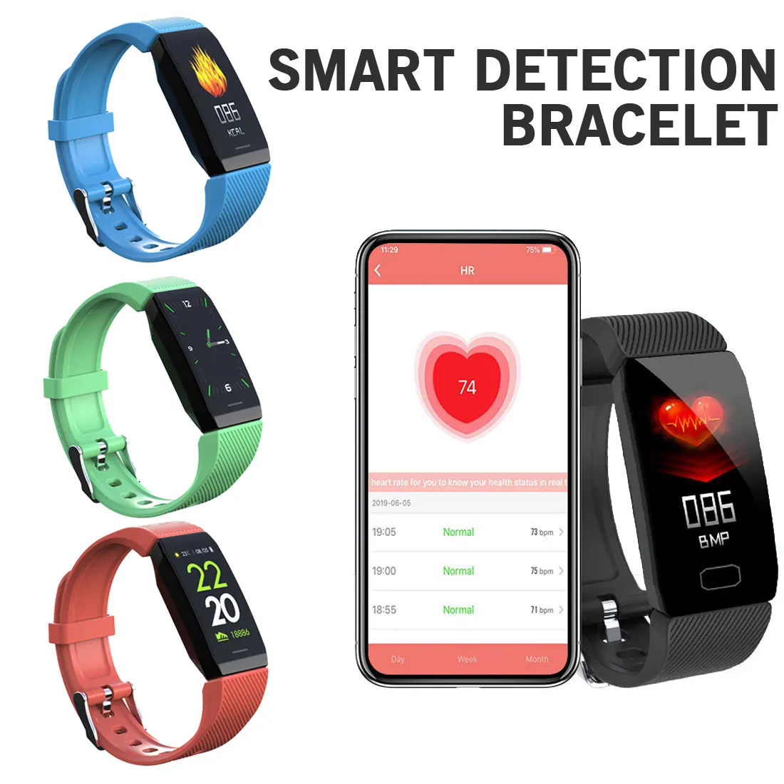 

Special offer Q1PLUS Explosive Big Screen Bluetooth Multifunction Sports Bracelet Heart Rate Smart Bracelet Q1