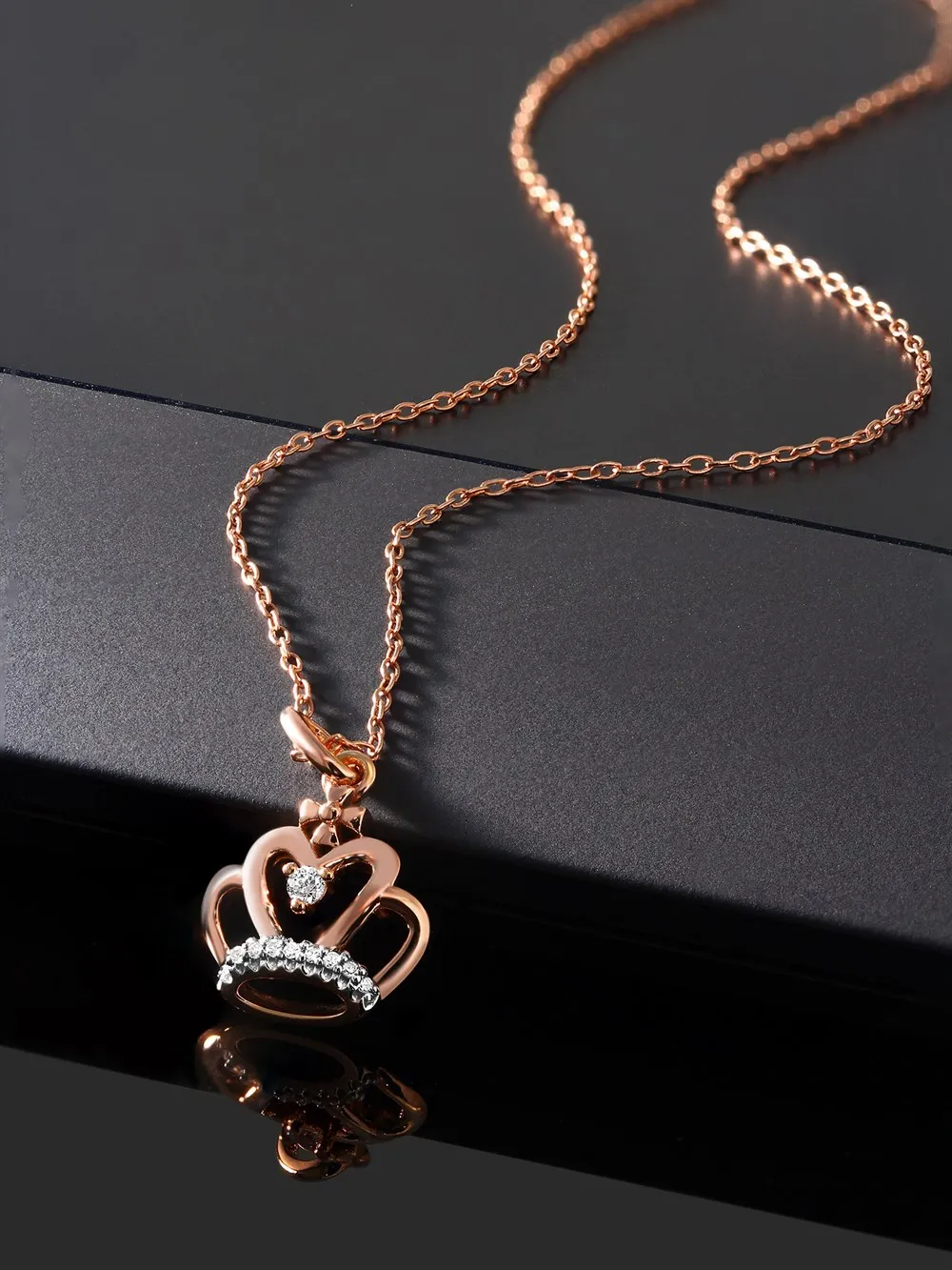 Ювелирные изделия с бриллиантами 18 K розовое золото 0 044 Ctw натуральный белый