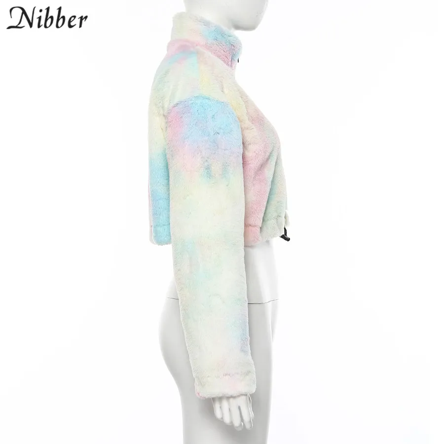 Nibber/осенний Модный Цветной свитер Харадзюку, Женский, осенне-зимний облегающий кроп-топ, топы, элегантный уличный Повседневный свитер mujer