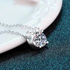 Ожерелье женское из серебра 925 пробы с бриллиантом 0,5-1 карат