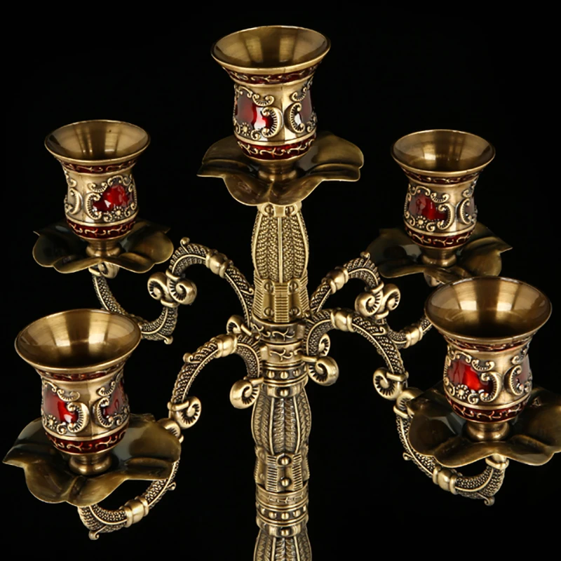 Европейский ретро металлический домашний декоративный подсвечник свадебный