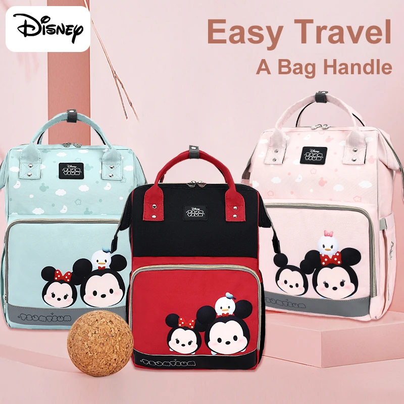 

Disney Diaper Bag Mickey Mouse Bag Fashion Baby Backpack Large Capacity Maternity Backpack Stroller Bag 2021 New Diaper Backpack