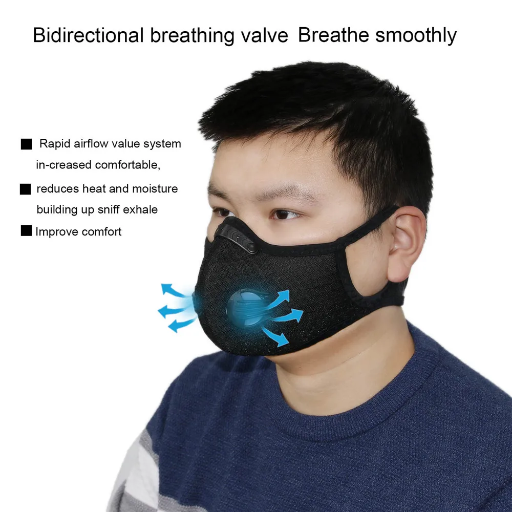 Велосипедная маска для лица с активированным углем спортивный полулицевой экран