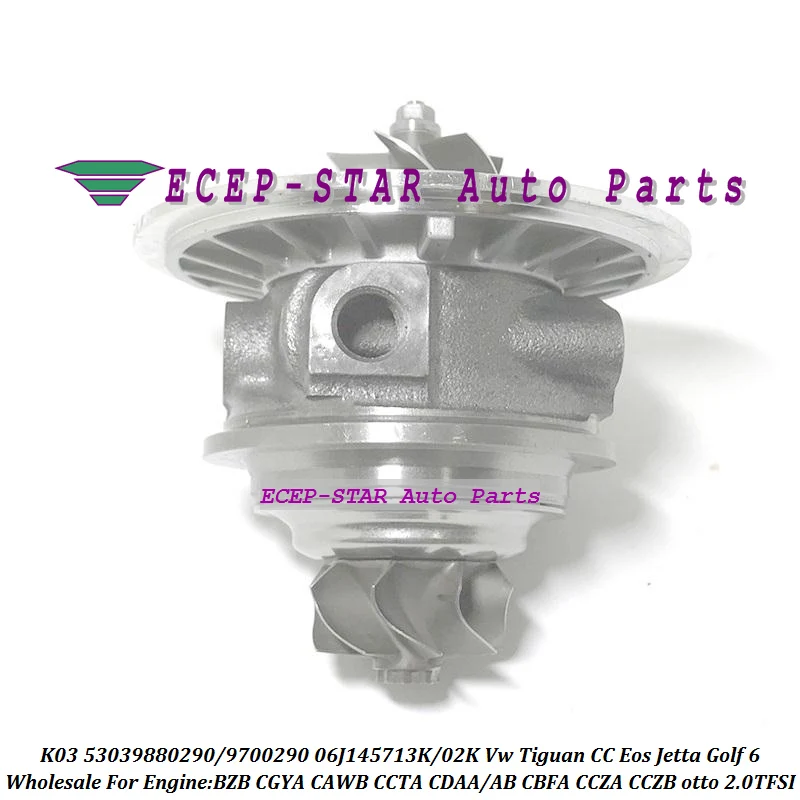 Фото Турбокартридж CHRA K03 53039700290 53039880290 06J145713K 06J145701N для Volkswagen V-W Tiguan CC Eos Golf GTI Jetta A3 2.0L №5