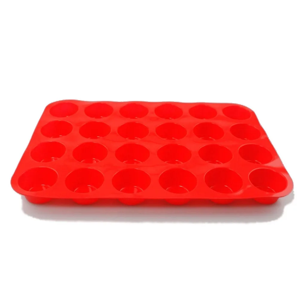 24 Cavity Mini Muffin Silicone Soap Cookies Mold Cupcake Bakeware Pan Tray Mould Cake Decorating Tools Homemade DIY Craft | Дом и сад