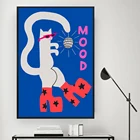 Плакат с мультяшным котом на высоких каблуках и модный принт домашних животных декоративные настенные картины для гостиной Детские Плакаты для детской