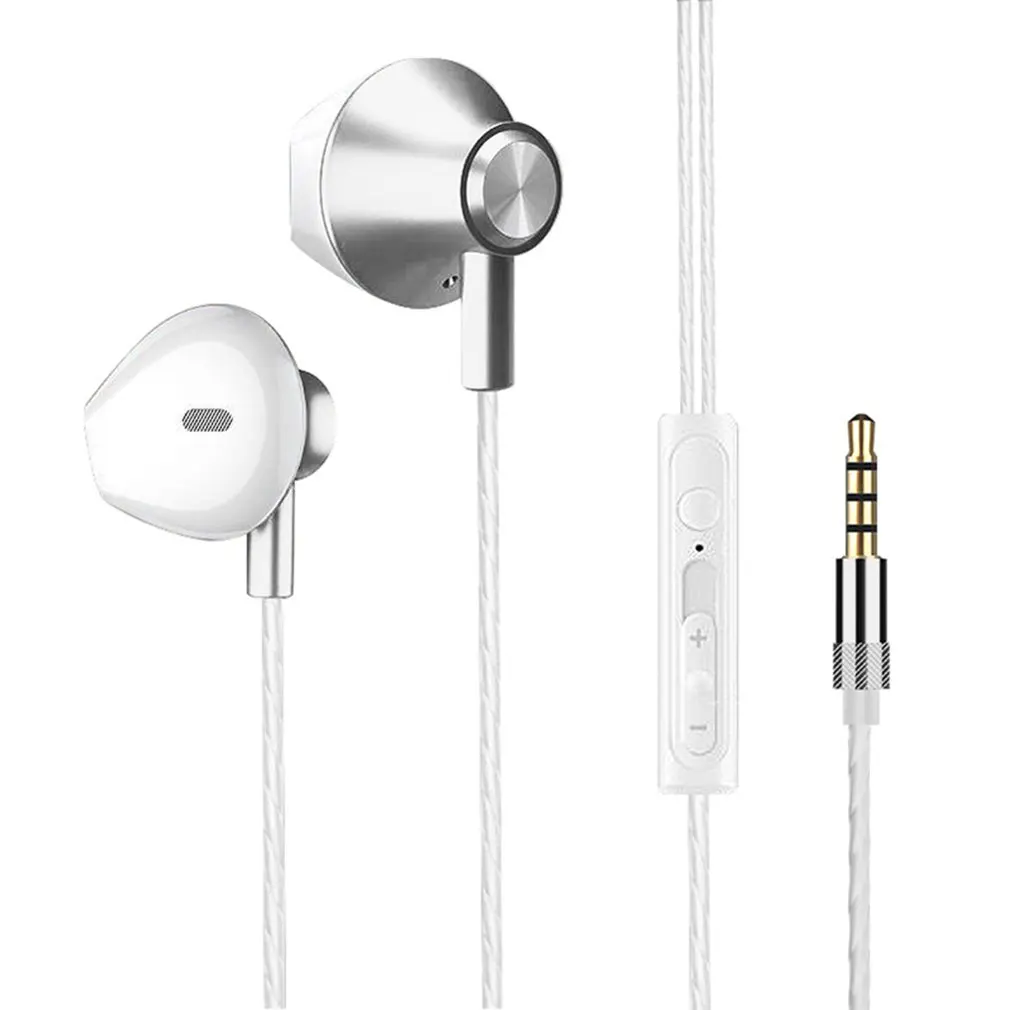 

Наушники-вкладыши с проводным управлением, игровые спортивные наушники, металлические стереонаушники с шумоподавлением, 3,5 мм, с микрофоно...