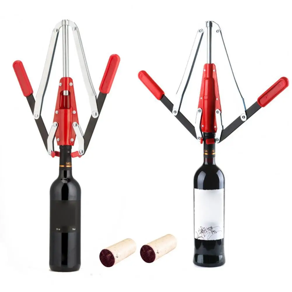 

Portable Wine Bottle Corker Double Lever Hand Corker Good Seal Performance Stainless Steel Manual Grape Wine Corker for Brewing