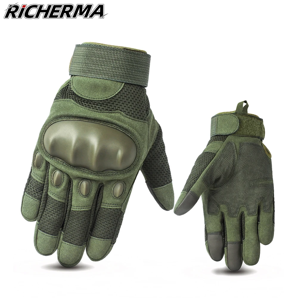 Спортивные мотоциклетные перчатки с твердыми костяшками защитные черные летние