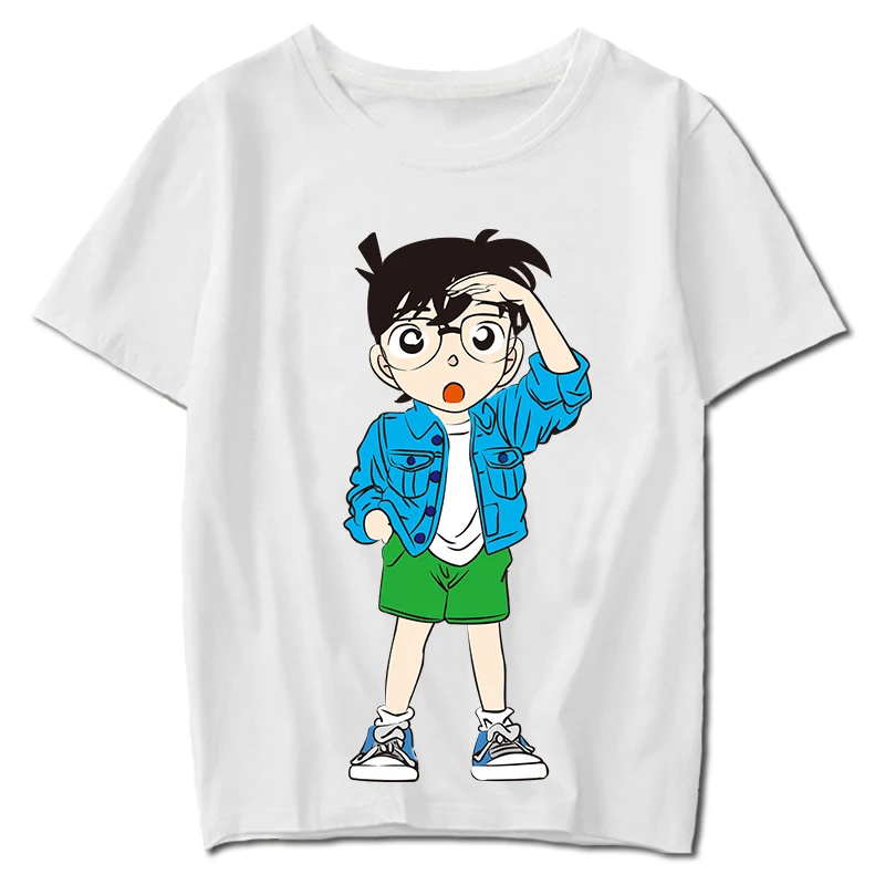 Футболка для косплея детектива Конана Kudou Shinichi Conan летняя футболка аниме Джимми